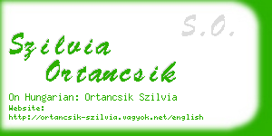 szilvia ortancsik business card